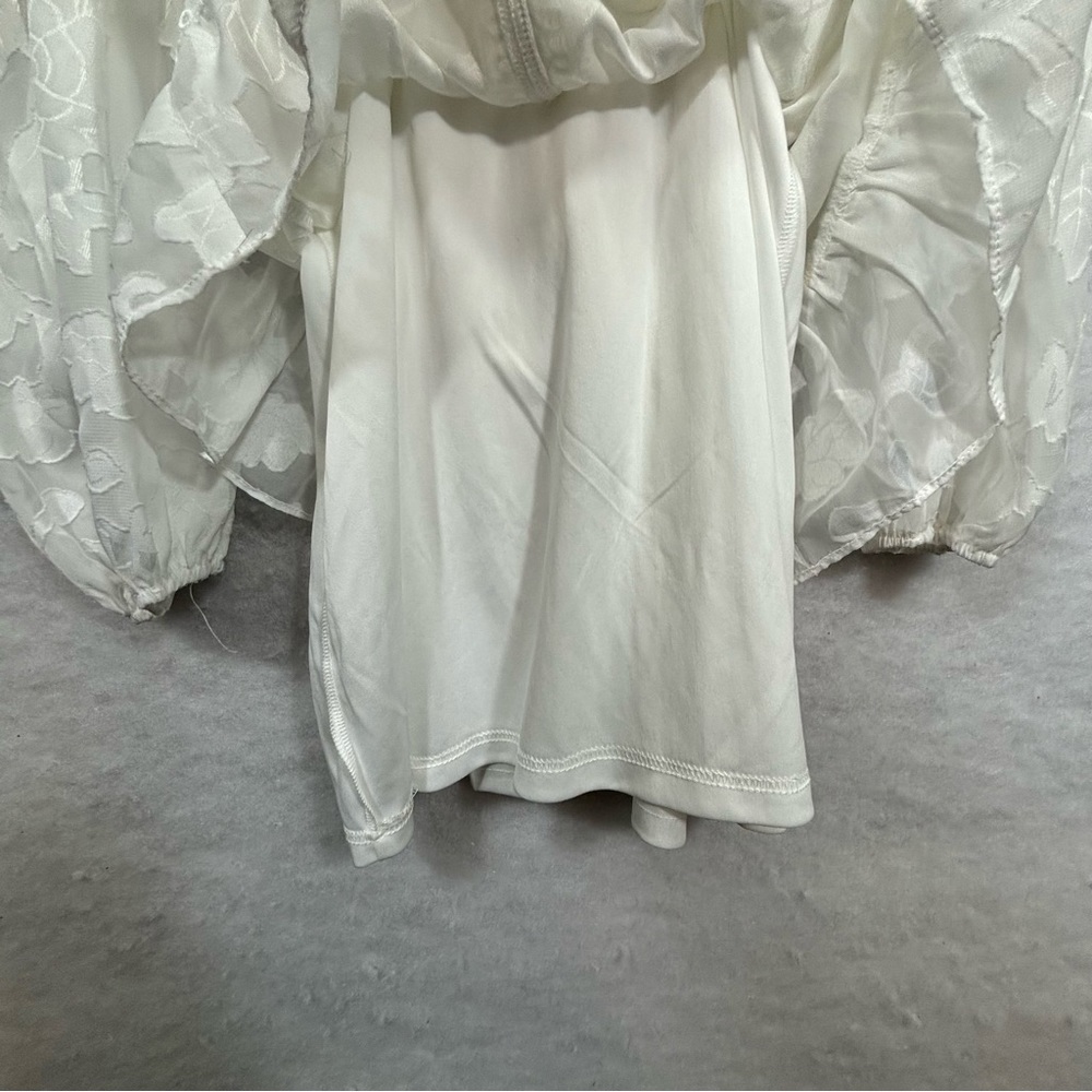 Lulus State of Grace White Long Sleeve Cutout Minidress Small - Picture 12 of 15